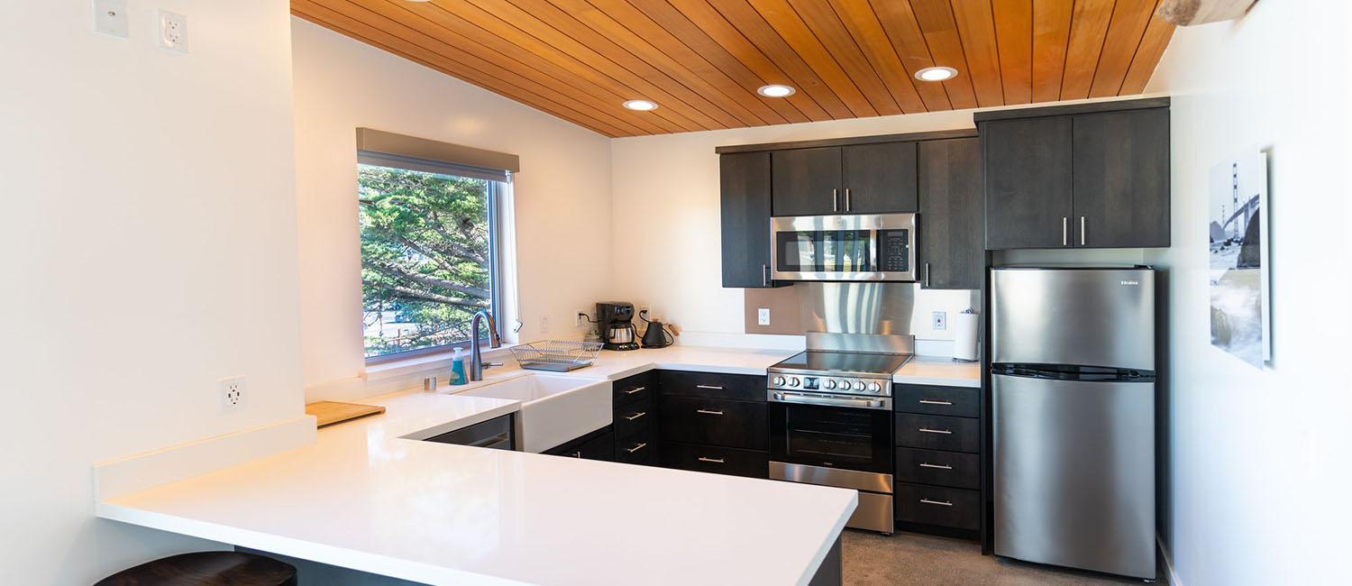 EACH OF OUR COTTAGES COME EQUIPPED WITH FULL KITCHENS